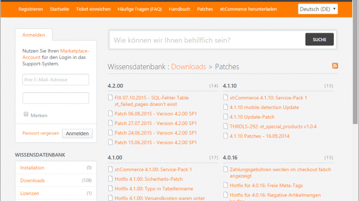xt:Commerce Patches im helpdesk